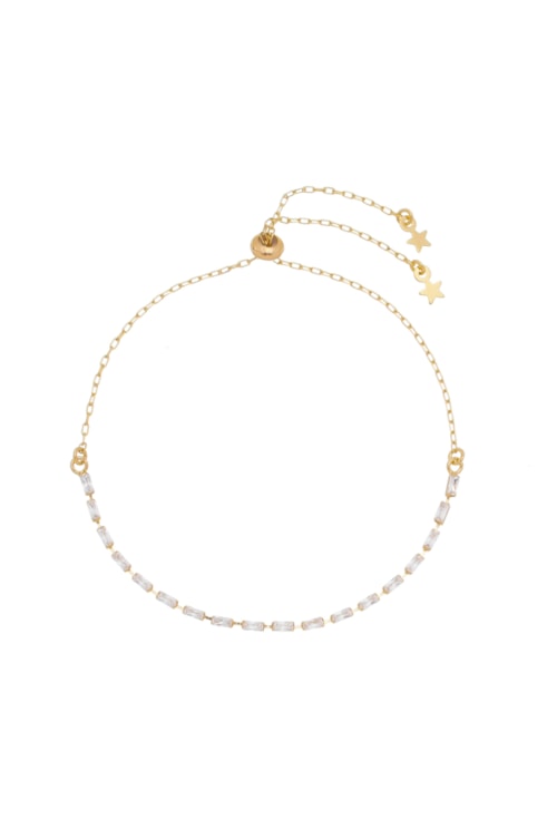 PULSEIRA AJUSTÁVEL DE BAGUETES NO OURO PM079-O