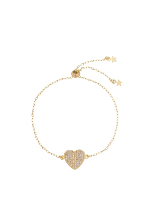 PULSEIRA AJUSTÁVEL DE CORAÇÃO CRAVEJADO PM070-O