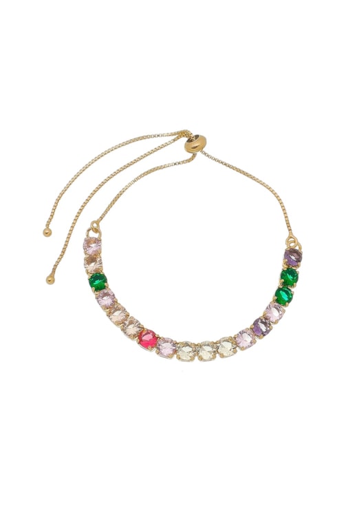PULSEIRA AJUSTÁVEL RIVIERA COLORS NO OURO PM027-O