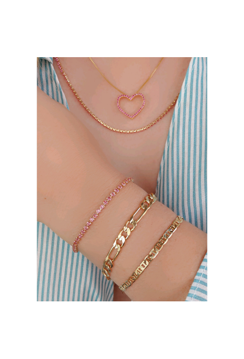 PULSEIRA AJUSTÁVEL RIVIERA RUBELITA OURO PM080-O