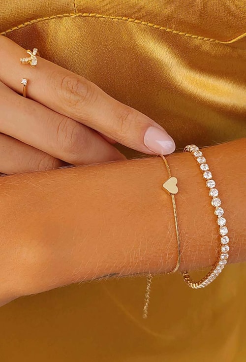 PULSEIRA COM CORAÇAO PASSANTE NO OURO PM185-O PULSEIRA COM CORAÇAO PASSANTE NO OURO PM185-O