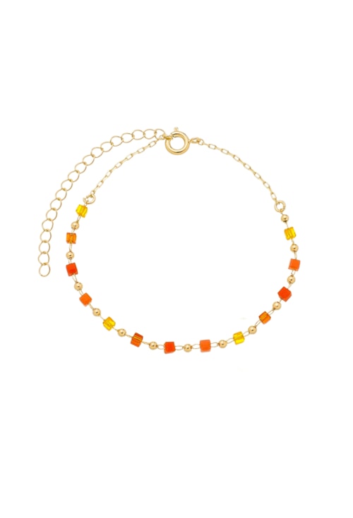 PULSEIRA COM CRISTAIS LARANJA PM104-O