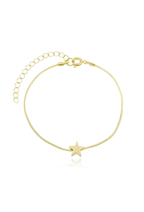 PULSEIRA COM ESTRELA PASSANTE NO OURO PM209-O