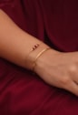 PULSEIRA COM JADE RUBI NO OURO PM447-O