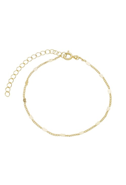 PULSEIRA COM MINI MEDALHAS DE CORAÇÃO NO OURO PM217-O PULSEIRA COM MINI MEDALHAS DE CORAÇÃO NO OURO PM217-O