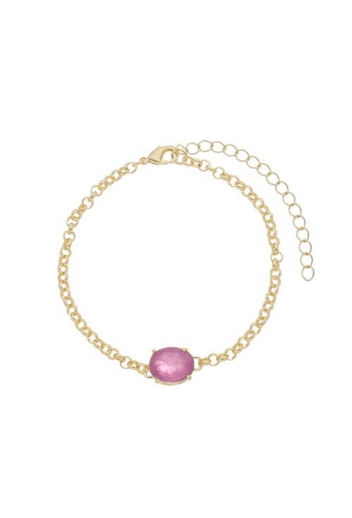 PULSEIRA COM PEDRA FUSION OVAL AMETISTA PM183-O PULSEIRA COM PEDRA FUSION OVAL AMETISTA PM183-O