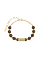 PULSEIRA COM PEDRA NATURAL OLHO DE TIGRE PM458-O