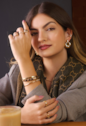 PULSEIRA COM PEDRA NATURAL OLHO DE TIGRE PM458-O