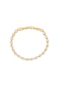 PULSEIRA COM PEDRAS GOTA CRISTAL DOURADA PM516-O