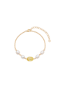 PULSEIRA COM PÉROLA BARROCA E CITRINO BANHADA A OURO PM650-O