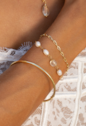 PULSEIRA COM PÉROLA BARROCA E CITRINO BANHADA A OURO PM650-O