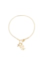PULSEIRA COM PINGENTE DE FÉ E CRUZ PM142-O
