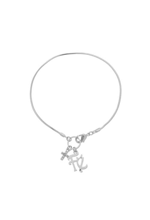 PULSEIRA COM PINGENTE DE FÉ E CRUZ PM142-R