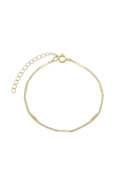 PULSEIRA COM PLAQUINHAS DE ELOS NO OURO PM223-O PULSEIRA COM PLAQUINHAS DE ELOS NO OURO PM223-O