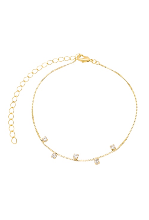 PULSEIRA COM ZIRCÔNIAS CRISTAL NO OURO PM106-O