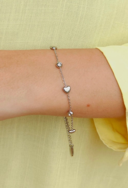 PULSEIRA CORAÇÕES BOLD COM PONTOS DE LUZ PM564-A