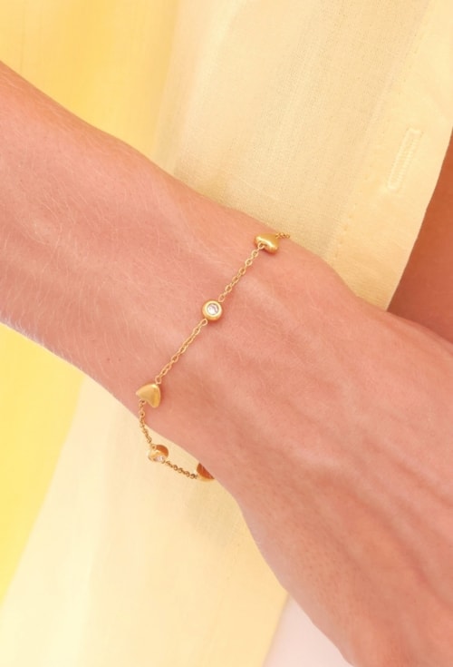 PULSEIRA CORAÇÕES BOLD COM PONTOS DE LUZ PM564-AD