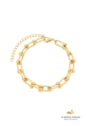 PULSEIRA CORRENTE COM ELOS U AÇO DOURADO PM528-AD