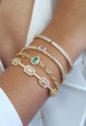 PULSEIRA CORRENTE COM PINGENTE GOTA TURMALINA CRAVEJADA PM499-O