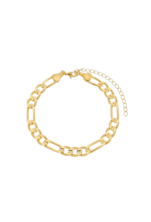 PULSEIRA CORRENTE FÍGARO NO OURO PM081-O