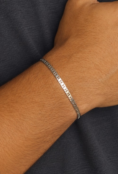 PULSEIRA CORRENTE LACRE BANHADA A RÓDIO PM617-R PULSEIRA CORRENTE LACRE BANHADA A RÓDIO PM617-R