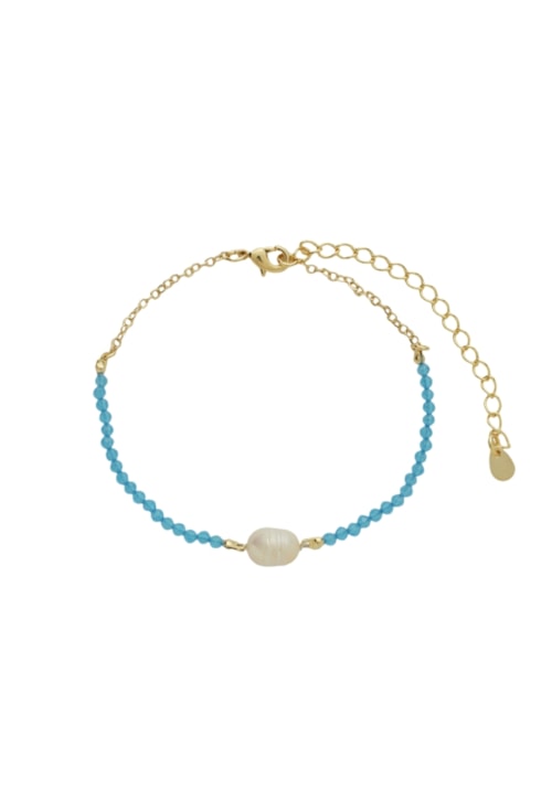 PULSEIRA CRISTAL TOP SKY COM PÉROLA BARROCA PM451-O