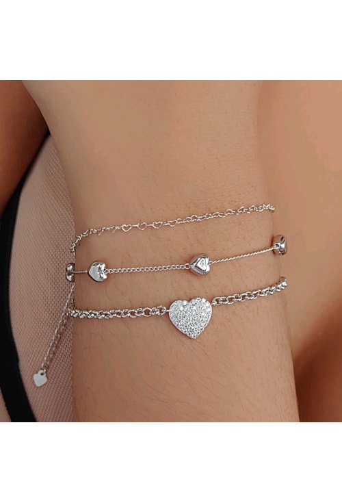 PULSEIRA DE CORAÇÃO PAVÊ PM141-R