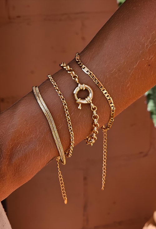 PULSEIRA DE CORRENTE FÍGARO NO OURO PM272-O PULSEIRA DE CORRENTE FÍGARO NO OURO PM272-O