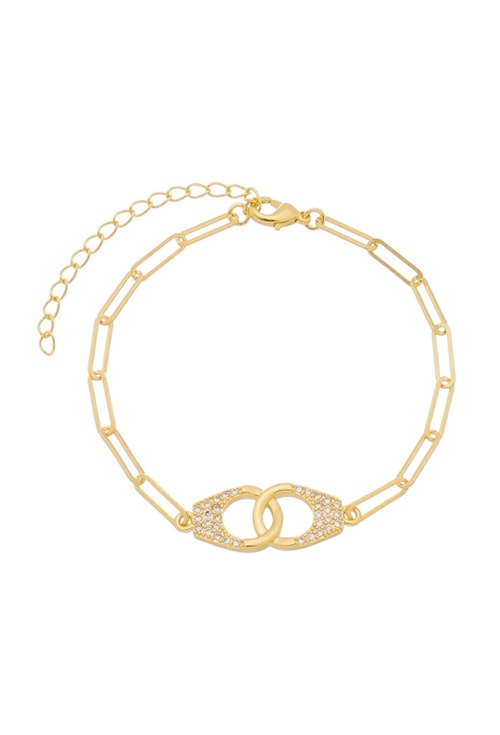 PULSEIRA DE ELOS CRAVEJADA PM138-O