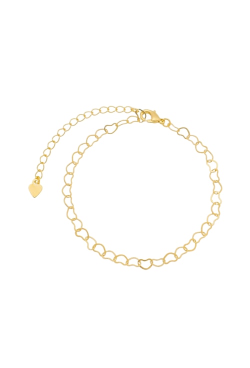 PULSEIRA DE ELOS DE CORAÇÃO PM126-O PULSEIRA DE ELOS DE CORAÇÃO PM126-O