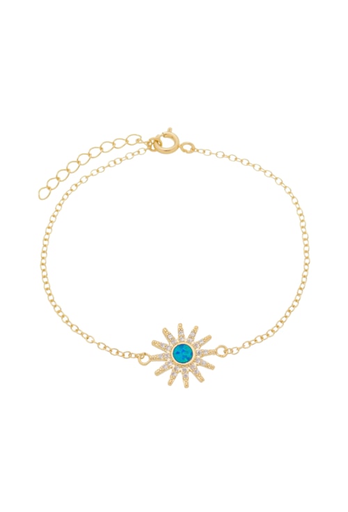 PULSEIRA DE ESTRELA COM OPALA AZUL PM062-O