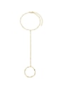 PULSEIRA DE MÃO COM PEQUENAS MEDALHAS REDONDAS NO OURO PM490-O