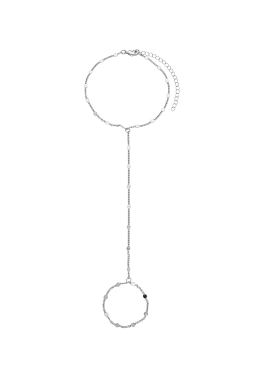PULSEIRA DE MÃO COM PEQUENAS MEDALHAS REDONDAS NO RÓDIO PM490-R