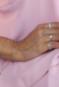 PULSEIRA DE MÃO DELICADA COM BOLINHAS NO RÓDIO PM492-R