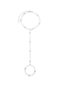 PULSEIRA DE MÃO DELICADA COM BOLINHAS NO RÓDIO PM492-R