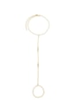 PULSEIRA DE MÃO DELICADA COM ZIRCÔNIA REDONDA NO OURO PM493-O