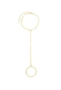 PULSEIRA DE MÃO ELO CORAÇÃO NO OURO PM494-O