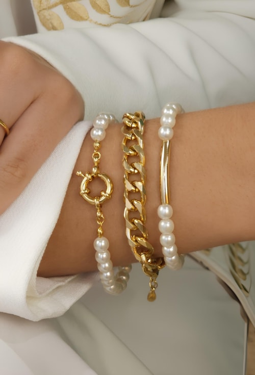 PULSEIRA DE PÉROLAS COM FECHO BÓIA PM345-O PULSEIRA DE PÉROLAS COM FECHO BÓIA PM345-O