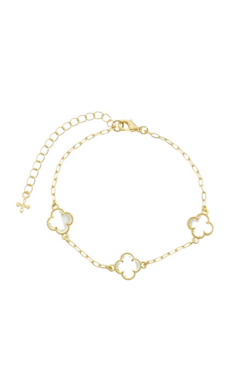 PULSEIRA DE TREVO CRISTAL PM381-O PULSEIRA DE TREVO CRISTAL PM381-O