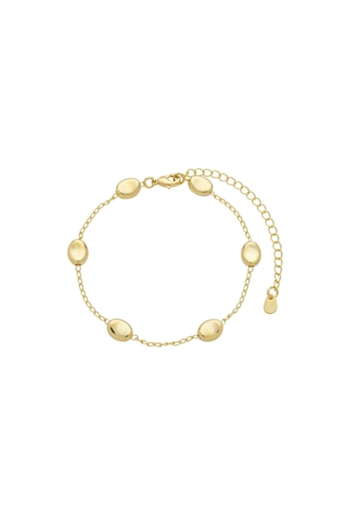 PULSEIRA DELICADA COM GOTAS LISAS NO OURO PM496-O