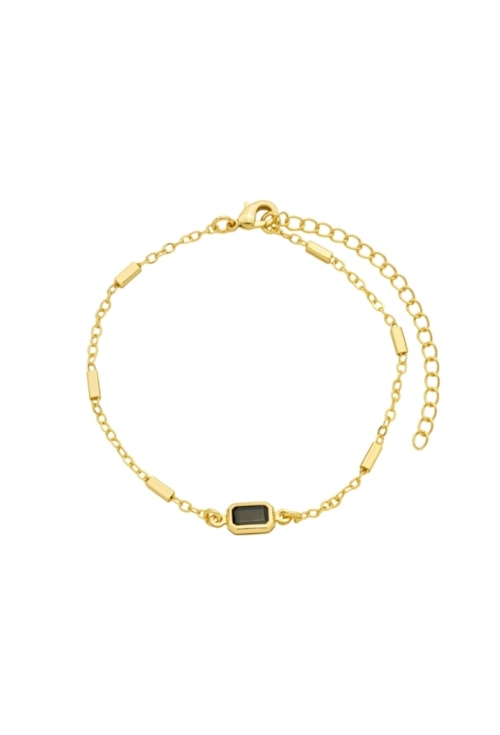 PULSEIRA DELICADA COM PEDRA ÔNIX PM483-O PULSEIRA DELICADA COM PEDRA ÔNIX PM483-O