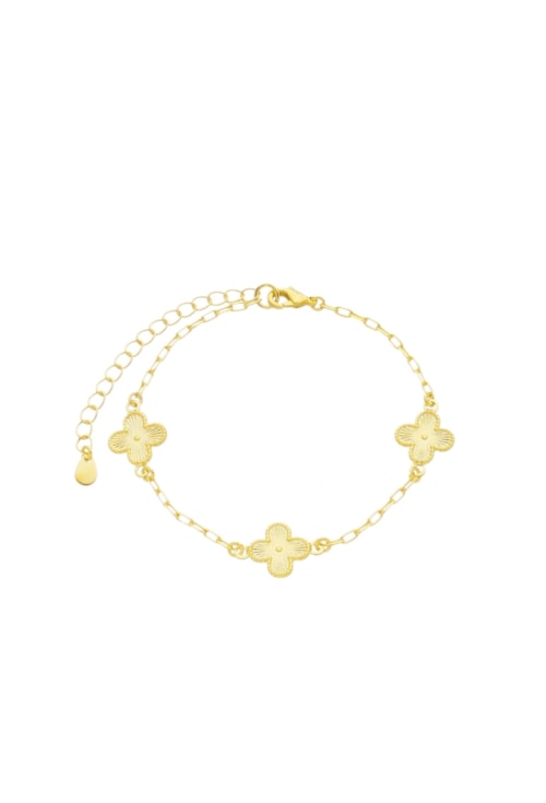 PULSEIRA DELICADA DE TREVOS NO OURO PM362-O PULSEIRA DELICADA DE TREVOS NO OURO PM362-O