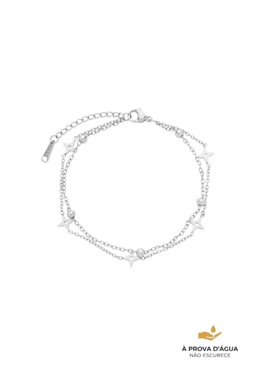 PULSEIRA DUPLA COM ESTRELA E BOLINHAS PM557-A