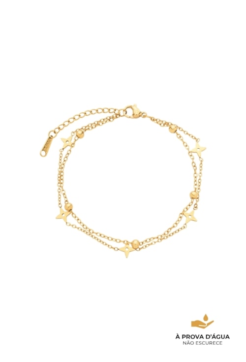 PULSEIRA DUPLA COM ESTRELA E BOLINHAS PM557-AD