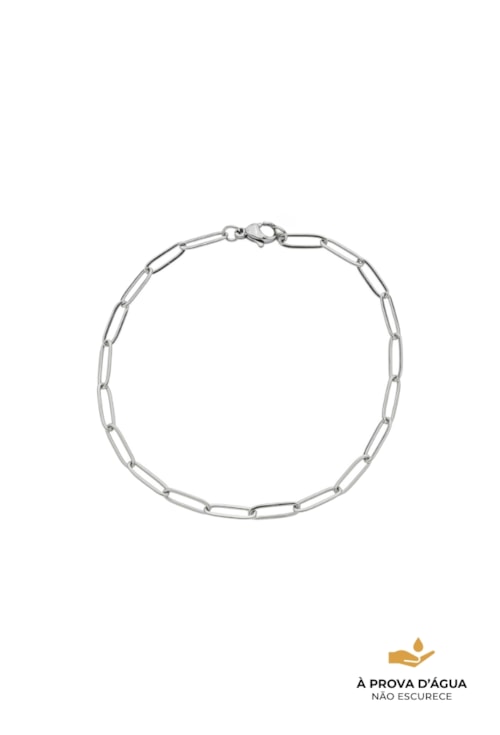 PULSEIRA ELO ALONGADO AÇO INOX POLIDO PM595-A