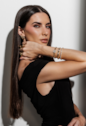 PULSEIRA ELO INSPIRAÇÃO COM ZIRCÔNIA CRISTAL RETANGULAR E MOLDURA EM ZIRCÔNIAS PM642-O