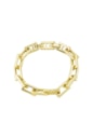 PULSEIRA ELO RETANGULAR 8MM BANHADA A OURO PM641-O