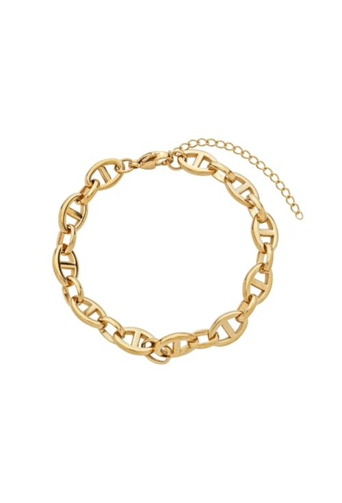 PULSEIRA ELOS  EM AÇO INOX DOURADO PM524-AD