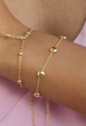 PULSEIRA ESFERAS DELICADA NO OURO PM497-O