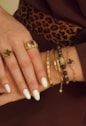 PULSEIRA ESMALTADA DE TREVO OLHO DE TIGRE PM347-O
